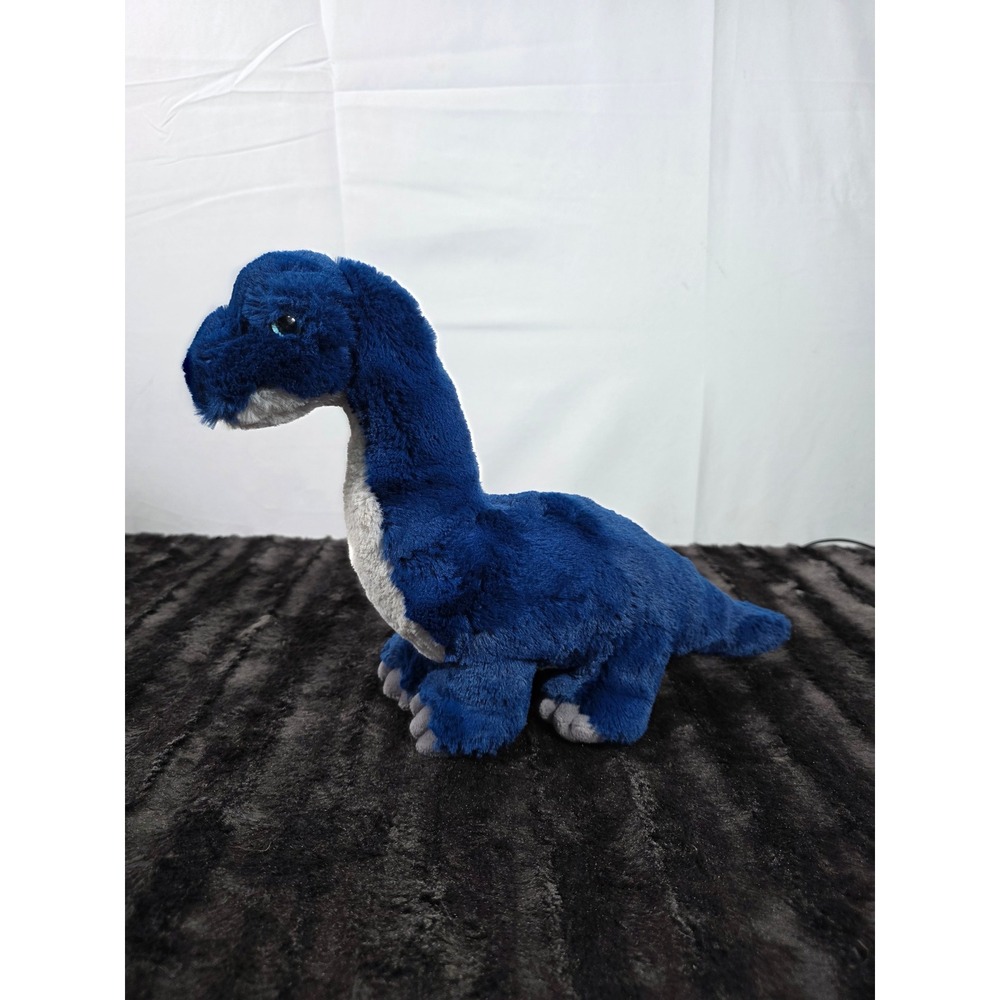 Aurora World Dino Blue Brontosaurus Dinosaur Plush Long Neck Sauropod Navy
